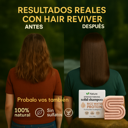 Shampoo Sólido para Crecimiento y Fortalecimiento del Cabello | Proteína de Agua de Arroz